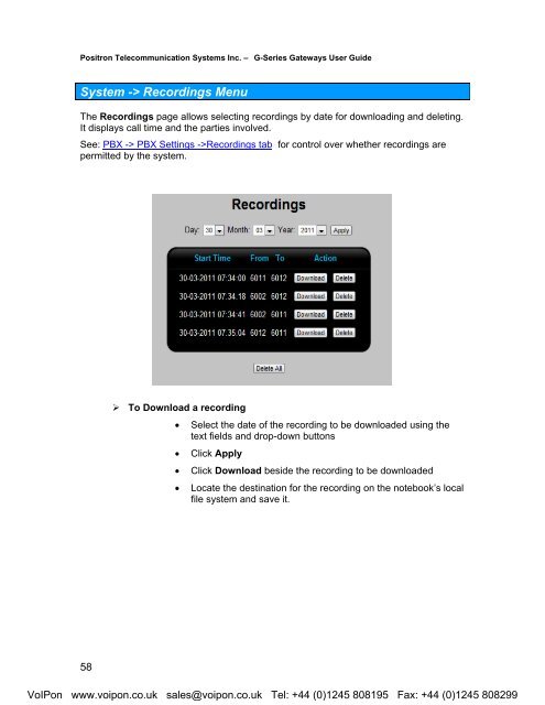 Positron G-Series User Manual (PDF)