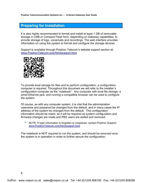 Positron G-Series User Manual (PDF)