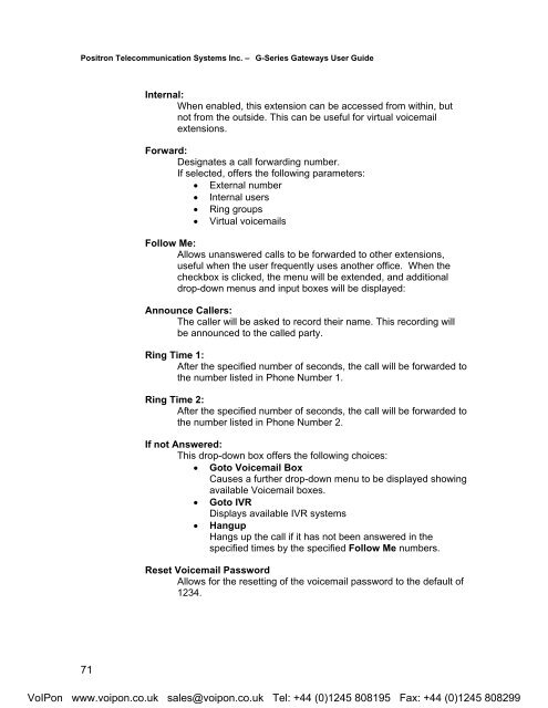 Positron G-Series User Manual (PDF)