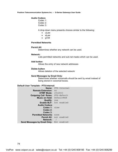 Positron G-Series User Manual (PDF)