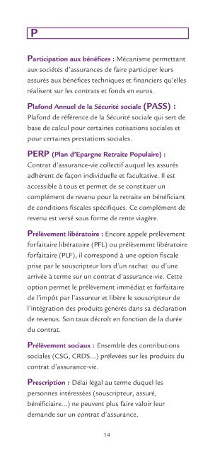 FAQ + lexique Vie individuelle.pdf - Swiss Life