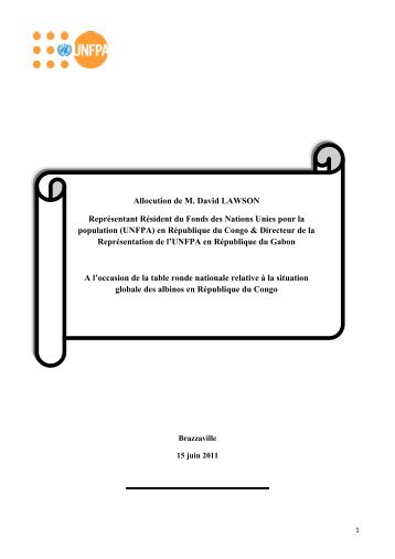 Ouverture de la table ronde sur la situation globale des albinos au ...