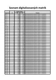 Seznam digitalizovanÃ½ch matrik