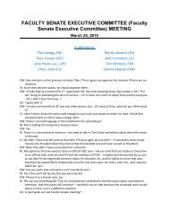 (Faculty Senate Executive Committee) MEETING