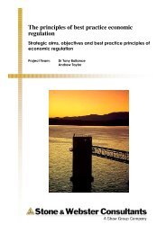 The principles of best practice economic regulation - Water UK
