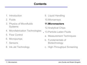 Microfluidics - Microreactors