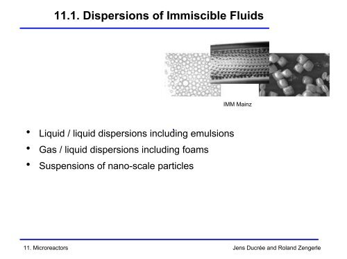 Microfluidics - Microreactors