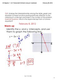 2-8 Algebra 1 - 5.4 7 Horizontal & Vertical Lines pd. 5.notebook