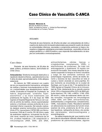 Caso ClÃ­nico de Vasculitis C-ANCA