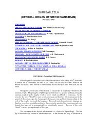 shri sai leela (official organ of shirdi sansthan) - SaiLeelas