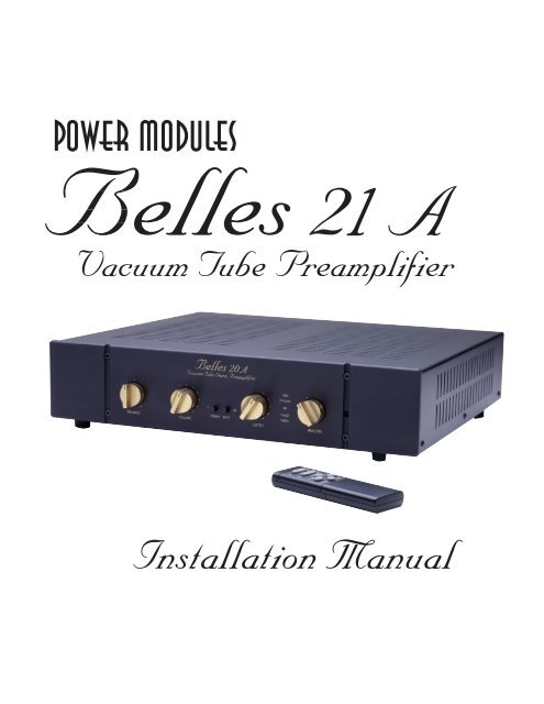 Belles 21A Manual - bSpace