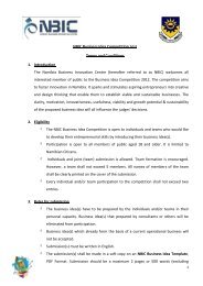 NBIC Business Idea Competition 2012 Terms and Conditions 1 ...