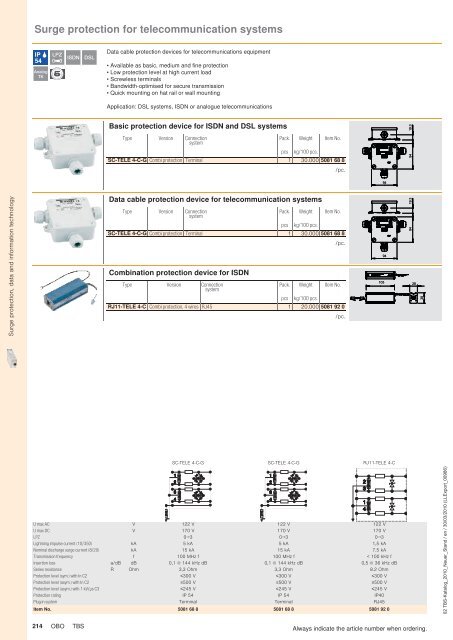 Data and information technology - OBO Bettermann