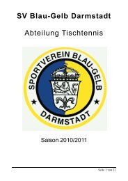 SV Blau-Gelb Darmstadt Abteilung Tischtennis