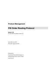 FIX Order Routing Protocol - ISE.com