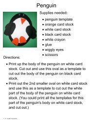 Penguin Craft - 1 - 2 - 3 Learn Curriculum