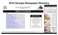 2010 Georgia Newspaper Directory - Georgia Press Association