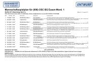 Mannschaftsspielplan für (008) OSC BG Essen-Werd. 1