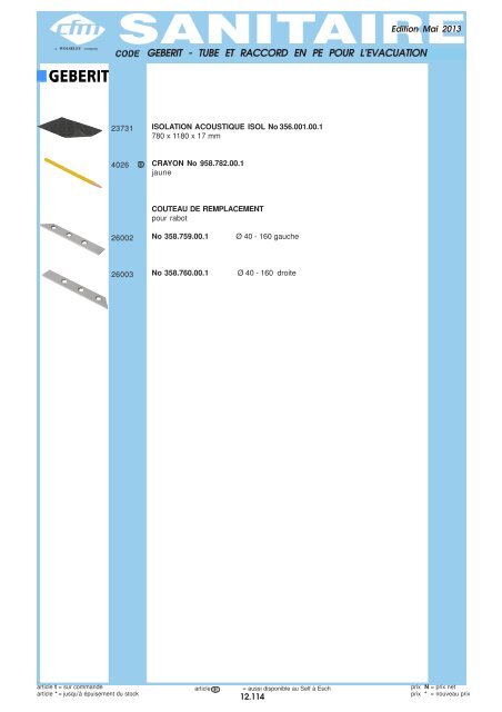 Catalogue Tubes - Cfm