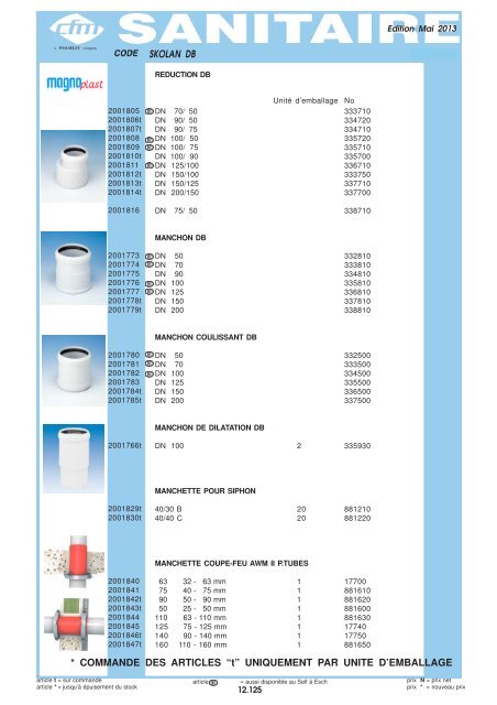 Catalogue Tubes - Cfm