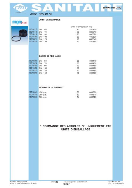 Catalogue Tubes - Cfm