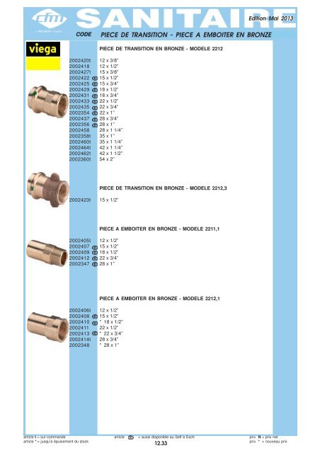 Catalogue Tubes - Cfm