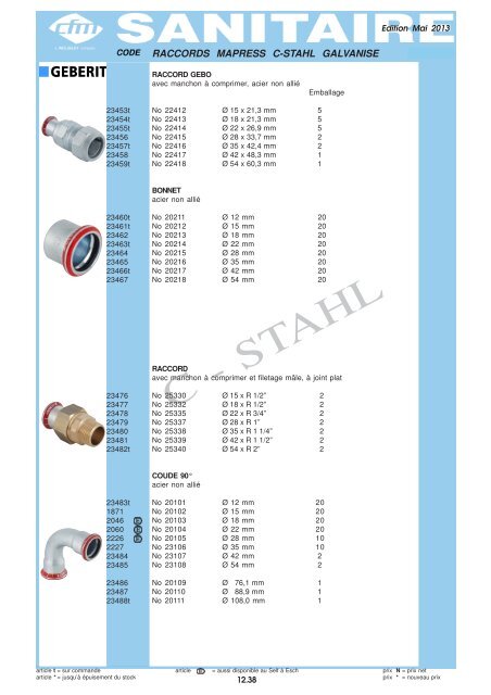 Catalogue Tubes - Cfm