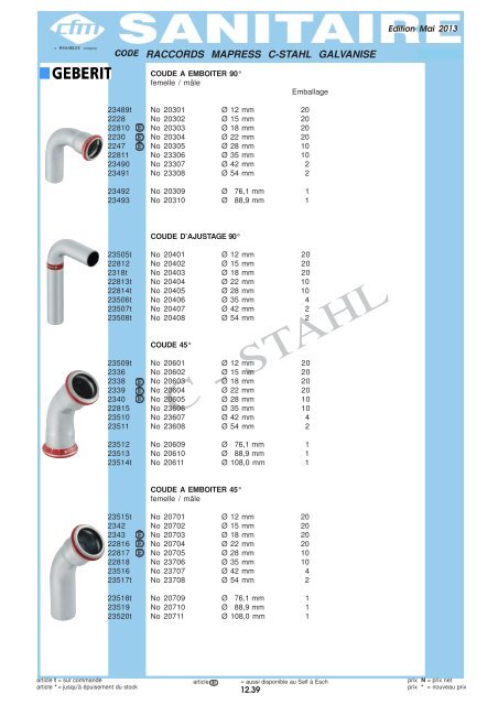 Catalogue Tubes - Cfm