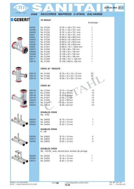 Catalogue Tubes - Cfm