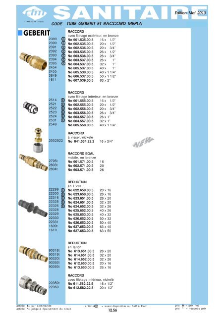 Catalogue Tubes - Cfm