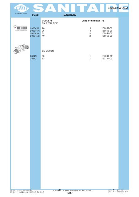 Catalogue Tubes - Cfm