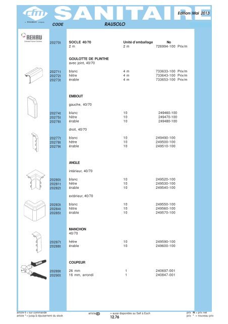 Catalogue Tubes - Cfm