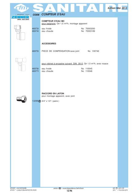 Catalogue Tubes - Cfm