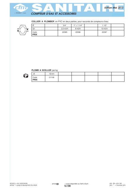 Catalogue Tubes - Cfm