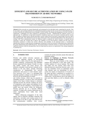 efficient and secure authentication by using 3-path transmission in ...