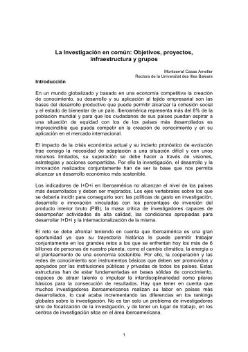 Objetivos, proyectos,infraestructura y grupos - II Encuentro ...