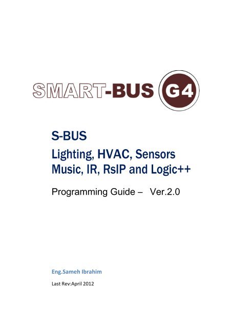 SmartBUS Programming Guide v.2 - Smart-Bus Home Automation