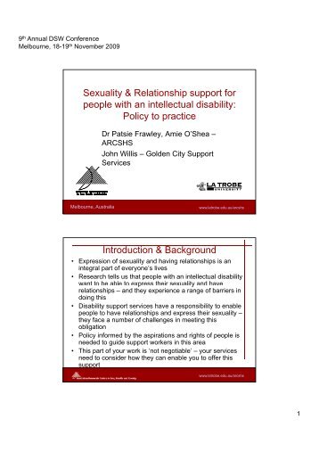 Sexuality & Relationship support for people with an intellectual ...