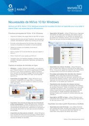 What's new in NVivo 10 - French - QSR International