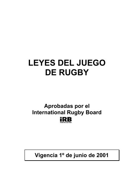 Reglamento del Rugby