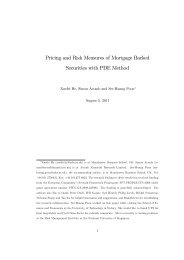 Pricing and Risk Measures of Mortgage Backed Securities with PDE ...