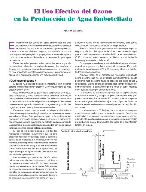 El Uso Efectivo del Ozono en la Producción de Agua Embotellada