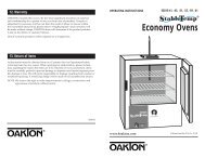 Oakton StableTemp Ovens Manual