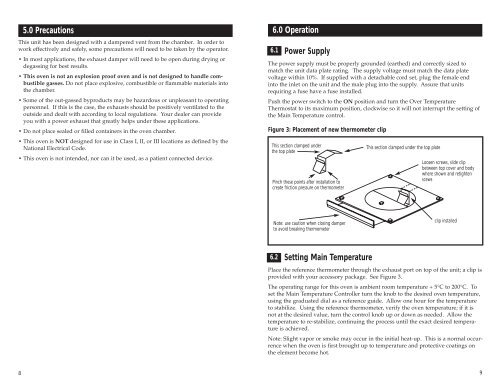 Oakton StableTemp Ovens Manual