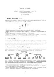 Devoir sur table - Master informatique