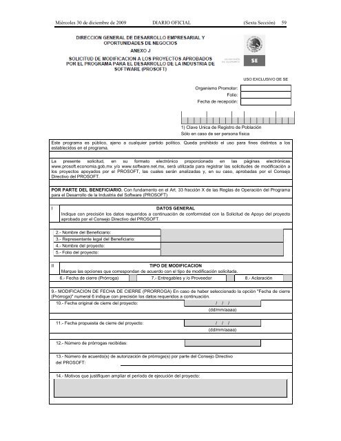 Reglas de OperaciÃ³n 2010 - SecretarÃ­a de EconomÃ­a