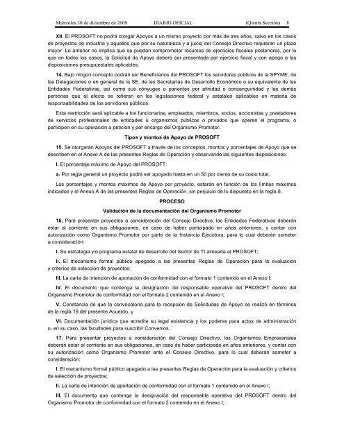 Reglas de OperaciÃ³n 2010 - SecretarÃ­a de EconomÃ­a