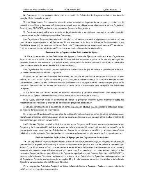 Reglas de OperaciÃ³n 2010 - SecretarÃ­a de EconomÃ­a