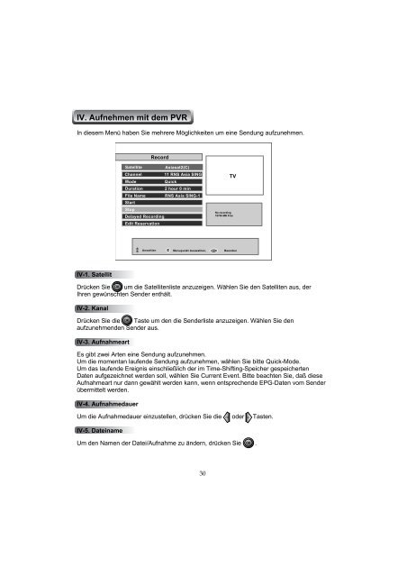 Bedienungsanleitung TF4000PVR - Topfield