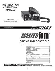 SIRENS AND CONTROLS - Code 3 Public Safety Equipment